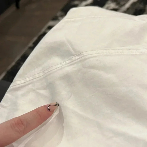 Bebe |  Structured White Halter Dress With Off Shoulder Detail | Size M - Picture 12 of 12